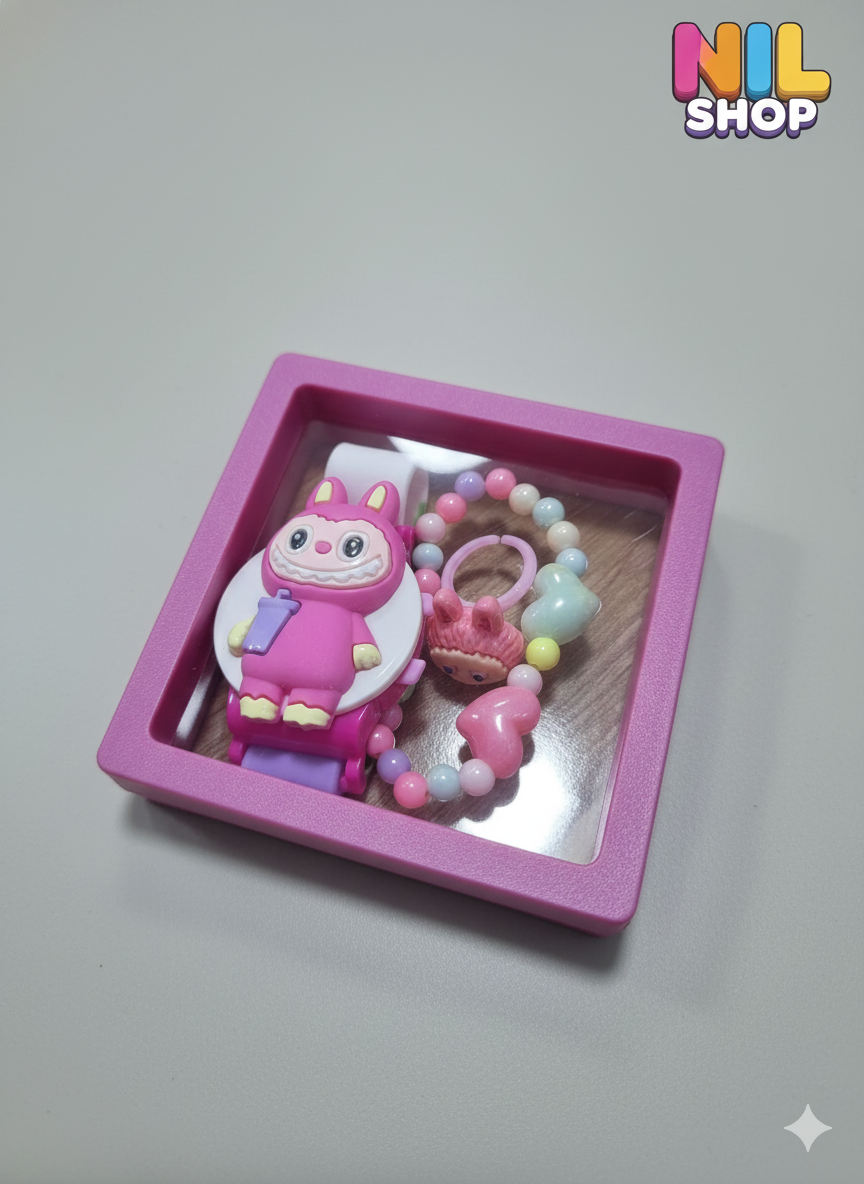 ست ساعت و دستبند و انگشتر لببو