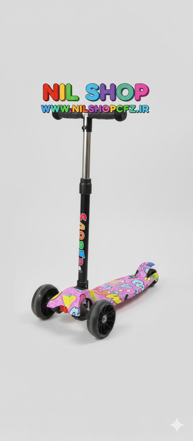 اسکوتر سه چرخ بچه گانه صورتی