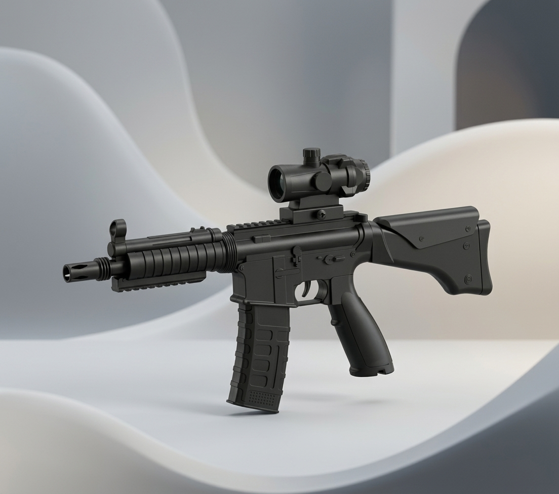 تفنگ تیرژله ای تیر پلاستیکی فوق حرفه ای برد بالا مدل MP5
